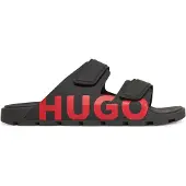 HUGO Logo-Slides mit zwei Riemen Grösse 40