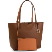 Lauren Accesorios für Damen. 431795329002 Reversible Tote Medium braun reversible Tasche -28x40,6x12,7cm (OSFA), Lässig, Polyurethan