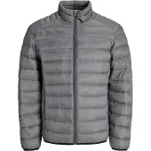 Jack & Jones 12280971_176_L, Puffer, Uni, Erwachsener, Reißverschluss, Nylon, Grau