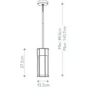 Kichler Außenwandleuchte Camillo, schwarz, Aluminium, Glas, E27