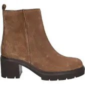 Gabor Stiefelette , Damen, Gr. 40, braun, Veloursleder, unifarben, Schuhe Stiefelette, Blockabsatz, Ankleboots, Businessboots mit dezenten Ziernähten