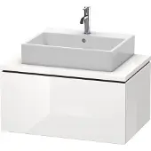 Duravit L-Cube Waschtischunterbau für Konsole, wandhängend, 1 Auszug, 820x400x547mm, LC581208989, Farbe: Flannel Grey Hochglanz Lack