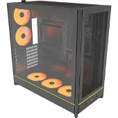 Montech HS01 PRO, Midi Tower, PC, Schwarz, ATX, micro ATX, Mini-ITX, Multi, Taschenlüfter