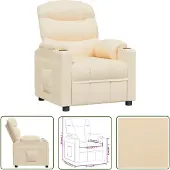 The Living Store Relaxsessel Creme Stoff