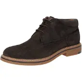 Sioux Schnürstiefelette "Encanio-714", Herren, Gr. 45 (UK 10 1/2), braun (dunkelbraun), Obermaterial: 100% Kalbsveloursleder CAVL. 100% Gummi rubber., Schuhe Schnürstiefelette