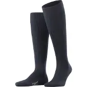Falke Milano Herren Kniestrümpfe, 45-46, Blau, Uni, Baumwolle