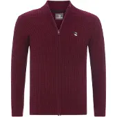 Jan Vanderstorm Strickjacke "Strickjacke ONERVA", Herren, Gr. XXL, rot (dunkelrot), Obermaterial: 100% Baumwolle CO., Strickjacken Strickjacke