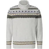 Babista Rollkragenpullover "Pullover CAPRITELLI", Herren, Gr. L, weiß (wollweiß gemustert), Obermaterial: 50% Wolle mw. 50% Polyamid ECONYL PA ECONYL., Pullover Rollkragenpullover