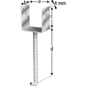 Simpson Stützenfuß PPU - 100 / 92 / 0,89