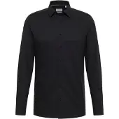 Eterna Langarmhemd "SLIM FIT", Herren, Gr. 46, Normalgrößen, schwarz, 100% Baumwolle, schmal, Manschette, Hemden Langarmhemd, NON IRON (bügelfrei)