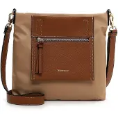 Tamaris Umhängetasche "Umhängetasche TAS Fabrizia", Damen, Gr. B/H/T: 28cm x 27cm x 6cm 0, braun (nature 710), Polyester, Taschen Umhängetasche
