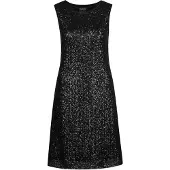 MADELEINE Schlankes Etui-Kleid mit Pailletten in schwarz | Gr.: 44