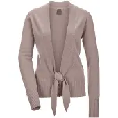 MADELEINE Kaschmirstrickjacke mit V-Ausschnitt in dunkelpuder | Gr.: 36