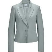 MADELEINE Jackenblazer "Kurzblazer Modischer Blazer mit Reverskragen", Damen, Gr. 38, grün (salbei), Obermaterial: 70% Lyocell CLY. 30% Leinen LI., Modern, normal, Blazer Jackenblazer