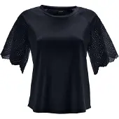 MADELEINE Shirtbluse "Blusenshirt Kurzes Sommerbluse mit Lochstickerei"