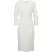 MADELEINE Jerseykleid "Etuikleid Schmales Jersey-Kleid mit Rundhals" mit Zierbiesen