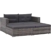 Syfax Klappliegen 2 Stk. Textilene Schwarz