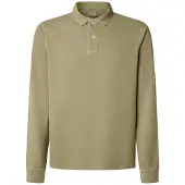 Pepe Jeans für Herren. PM542213 Neu Oliver grünes Poloshirt (L), Lässig, Baumwolle, Langarm