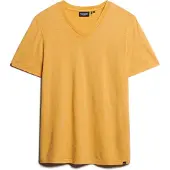 Superdry für Herren. M1011889A Geflammtes V-Ausschnitt-T-Shirt gelb (S), Lässig, Baumwolle, Kurzarm