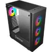 UNYKAch Gaming Mir 100, Desktop, PC, Schwarz, Transparent, ATX, ITX, micro ATX, ABS, Netz, Metall, SPCC, Gaming