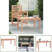 The Living Store Gartentisch 82,5x50,5x45 cm Massivholz Douglasie