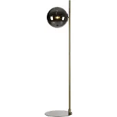 Markslöjd Stehleuchte Dione, messing/rauchgrau, Glas, Eisen