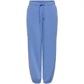 ONLY Sweathose "ONLBEST CUFF PANT SWT NOOS", Damen, Gr. XL (42), N-Gr, blau (ultramarine), Sweatware, Obermaterial: 65% Polyester, 35% Baumwolle, unifarben, relaxed fit knöchellang, Hosen Sweathose