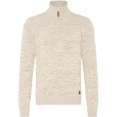 Blend Troyer "Troyer BHDanni", Herren, Gr. S, weiß (bone weiß), Obermaterial: 70% Baumwolle CO recyc.. 30% Polyester Pol. recyc.., Pullover Troyer
