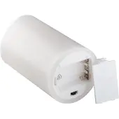 Goobay 4er-Set LED-Echtwachskerzen, weiß - mit Timerfunktion und 3D-Flammenkegel, batteriebetrieben, warmweiß (2700 K)