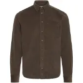 Casual Friday Langarmhemd "Langarmhemd CFAton", Herren, Gr. S, N-Gr, grün (schwarz olive), Obermaterial: 100% Baumwolle CO., normal, Hemden Langarmhemd
