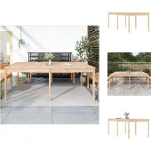 vidaXL Gartentisch 203,5x100x76 cm Massivholz Kiefer - Gartentische
