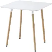 Sweeek - Skandinavischer quadratischer Tisch 70x70cm - Weiß