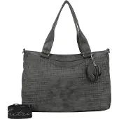 Fritzi aus Preußen Schultertasche Umhängetasche Joly Waffly Shoulder Bag Black dunkelgrau
