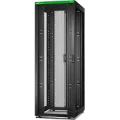 Schneider Electric ER8800 Easy Rack 800mm/48HE/1000mm, mit Dach, Rollen, Füßen und 4 Halterungen, ohne Seitenteile, Boden, schwarz