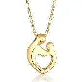 Elli Halskette Mutter & Kind Verbundenheit 925 Sterling Silber Elli Gold