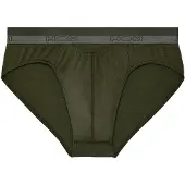 Hom Minislip "HO1", Herren, Gr. L, schwarz khaki, Obermaterial: 65% Baumwolle, 22% Modal, 13% Elasthan, unifarben, Unterhosen Minislip, bequem, weich, eng, elastisch, basic, breiter Bund, Baumwollmix