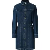 Pepe Jeans für Damen. PL9537685 Gemma Kleid blau (S), Lässig, Baumwolle, Denim, Langarm