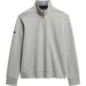 Superdry für Herren. M2014078A Pikee-Sweatshirt mit halbem Reißverschluss Core grey (XXL), Lässig, Grau, Baumwolle