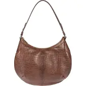 Roeckl sports ROECKL Leder Schultertasche Liberty Shoulderbag Croco Saddle Brown braun