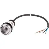 Eaton 185620 Drucktaste, flach, tastend, 1 Ö, Kabel (schwarz) mit offenem Ende, 4-polig, 3.5 m, ohne Tastenplatte, Frontring Titan C22-D-X-K01-P65