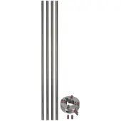 Dehn -Befestigungssatz für seitliche Fliegerstangen StSt D10mm - 819184
