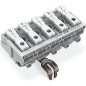Wago 294-8215 Netzanschlussklemme 17mm-Ausführung mit PE-Rastkontakt N / PE / L