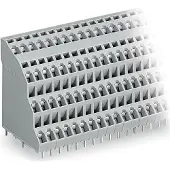 Wago 738-203 Vierstock-Klemmenleiste für Leiterplatten 0,08-2,5 qmm grau