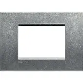 Legrand LNA4803NA Abdeckrahmen LIVINGLIGHT für Kompaktinstallation, 3-modulig, Farbe: Alu Natur