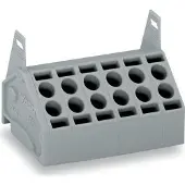 Wago 806-207 Buchsenklemmenleiste mit Abzugshilfe 0,2-1,5 qmm grau