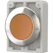 Eaton 188063 Leuchtdrucktaste, RMQ-Titan, flach, tastend, orange, unbeschriftet, Frontring Edelstahl M30I-FDL-A