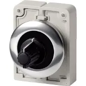 Eaton 187045 Potentiometer, flache Front, M30, 30.5 mm, ohne Skala/Beschriftung, R 470 kΩ, P 0.5 W, Frontring Metall M30C-FR470K-BLANK