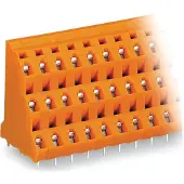 Wago 737-606 Dreistock-Leiterplattenklemme,2,5 mm2,Rastermaß 7,62 mm,orange 737606 - 20 Stück