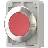 Eaton 188086 Drucktaste, RMQ-Titan, flach, tastend, rot, unbeschriftet, Frontring Edelstahl M30I-FD-R