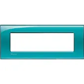 Legrand LNA4807VD Abdeckrahmen LIVINGLIGHT für Kompaktinstallation, 7-modulig, Farbe: Grün